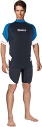 Mares Rash Guard Loose Fit S/S Man Blauw