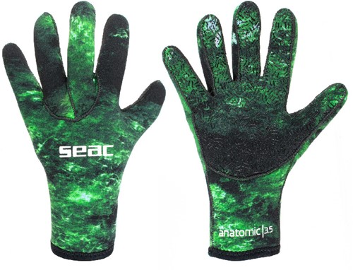 Seac Sub Handschoenen Anatomic Camo Groen 3,5mm 