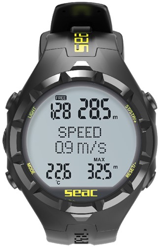 Seac Sub Computer Apnea HR Zwart/Geel