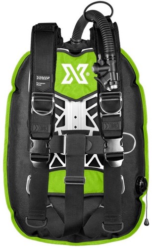 XDEEP Ghost Set Deluxe NX series Ultralight Lime Small backplate, M (2x 3kg) loodpockets