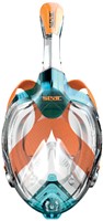 Seac Sub Full Face Snorkelmasker Libera  XS/S 8+  Blauw/Oranje-2