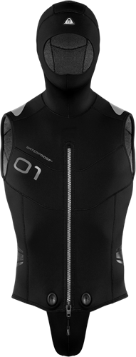 Waterproof O1 Overvest 5mm met cap Men