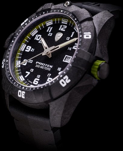 Protek Series 1000 Carbon Dive Zwart met groen en zwarte band-3