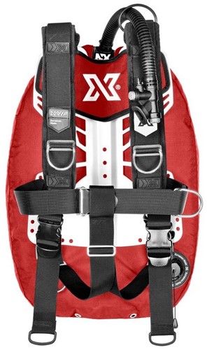 XDEEP Zen Deluxe Set NX Series Rood Large aluminium backplate, S (2x 2kg) loodpockets