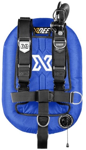 XDEEP Zeos 28 Deluxe Set Blauw RVS backplate, M (2x 3kg) loodpockets