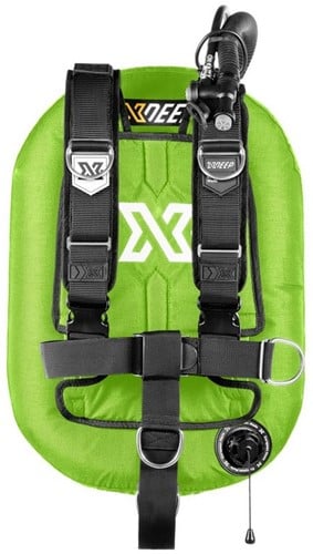 XDEEP Zeos 28 Deluxe Set Lime RVS backplate, S (2x 2kg) loodpockets