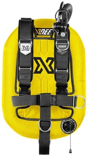 XDEEP Zeos 38 Deluxe Set Geel RVS backplate, M (2x 3kg) loodpockets