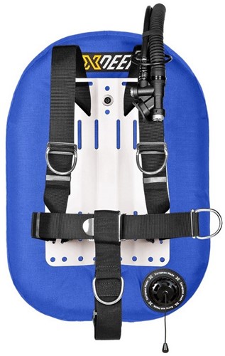XDEEP Zeos 38 Standard Set Blauw RVS backplate, geen loodpockets