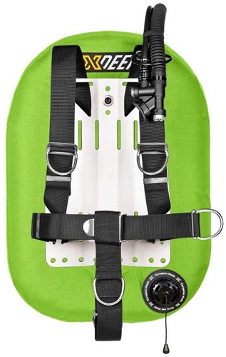 XDEEP Zeos 28 Standard Set Lime Aluminium backplate, geen loodpockets