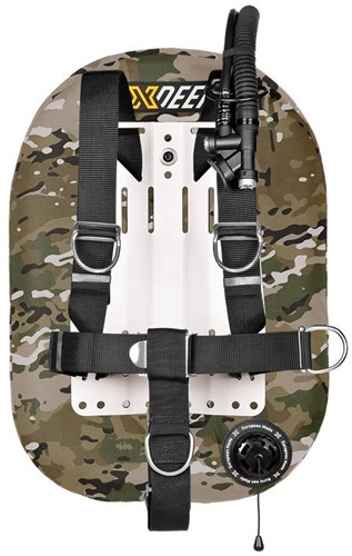 XDEEP Zeos 28 Standard Set Camo RVS backplate, S (2x 2kg) loodpockets