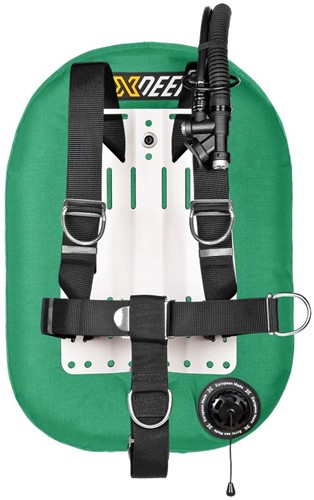 XDEEP Zeos 38 Standard Set Groen Aluminium backplate, geen loodpockets
