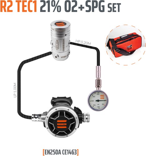 Tecline R2 TEC1 Stage Set 21% O2 met manometer