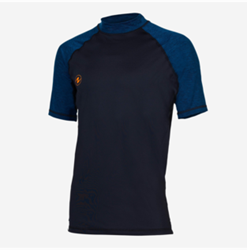 Aqualung Rashguard Slim Fit Korte Mouw Man Zwart/Blauw
