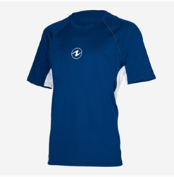 Aqualung Rashguard Loose fit Korte Mouw Man Blauw/Wit