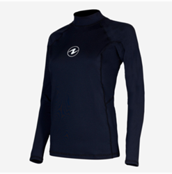 Aqualung Rashguard Slim Fit Lange Mouw Dames Zwart