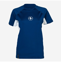 Aqualung Rashguard Loose fit Korte Mouw Dames Blauw/Wit