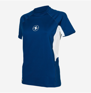 Aqualung Rashguard Loose fit Korte Mouw Dames Blauw/Wit-2