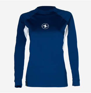 Aqualung Rashguard Loose fit Lange Mouw Dames Blauw/Wit-3