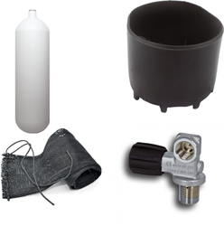 Duikfles 10 liter 300 bar Compleet 