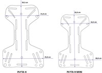 Tecline Standaard DIR Harnas met 3mm Aluminium H-shape Mini backplate-2