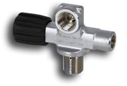 Scubatec Mono Kraan Lateraal Links - Viton - M25x2 300 bar