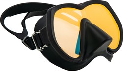 Tecline Frameless Super View Duikmasker zwart (geel glas)