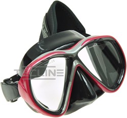 Tecline Tiara Duikmasker met neopreen maskerband rood