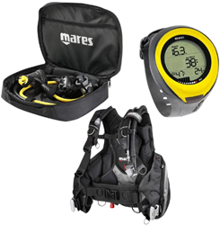 Mares Set Dual 15x, Mares Puck Pro & Mares Prestige