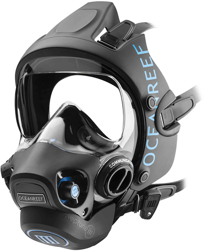 Neptune III Full Face Duikmasker Zwart S/M
