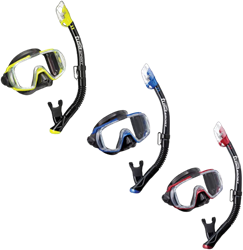 Tusa Sport Visio Tri-Ex Snorkelset (Zwart) Zwart