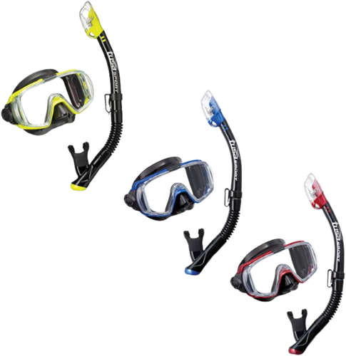 Tusa Sport Visio Tri-Ex Snorkelset (Zwart) Zwart