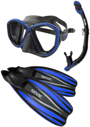 SEAC Symbol Duik- en Snorkelset – Inclusief F-100 Pro Vinnen & Reverse Dry Snorkel