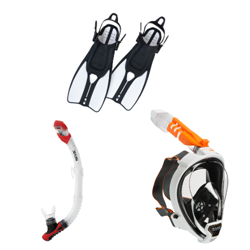 Snorkelbrillen, snorkels & vinnen