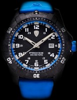 Protek Series 1000 Carbon Dive Zwart met blauw en blauwe band