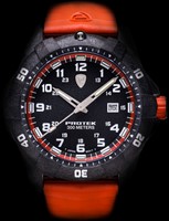 Protek Series 1000 Carbon Dive Zwart met oranje en oranje band