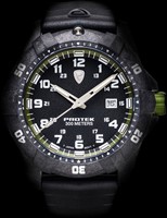 Protek Series 1000 Carbon Dive Zwart met groen en zwarte band