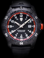 Protek Series 1000 Carbon Dive Zwart met oranje en zwarte band
