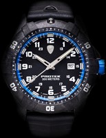 Protek Series 1000 Carbon Dive Zwart met blauw en zwarte band