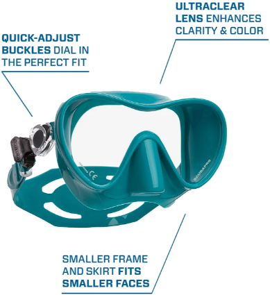Scubapro Trinidad 3 Masker, Turquoise-2