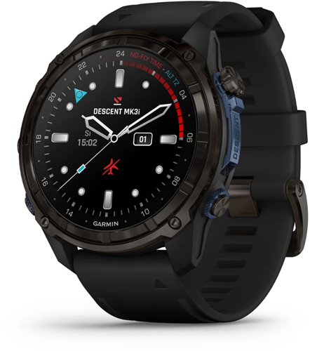 Garmin Descent™ Mk3i – 51 mm - DLC titanium met zwarte silicone band