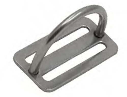 D-ring 90 graden inox