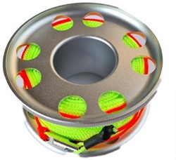 Aluminium reel 30 meter met swivel