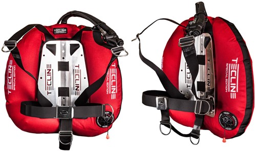 Tecline Donut 22 Special Edition Set met 3mm backplate en DIR Harnas Rood