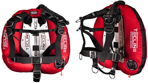 Tecline Donut 22 Special Edition Set met 3mm backplate en Comfort Harnas Rood