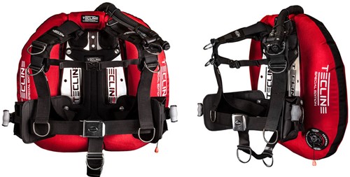 Tecline Donut 22 Special Edition Set met 3mm backplate, Comfort Harnas en Weight Pocket Rood
