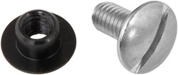 Tecline RVS bout met Delrin moer lang (12mm)