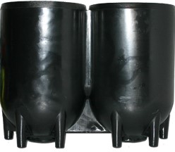 Dubbele flesvoet 170mm