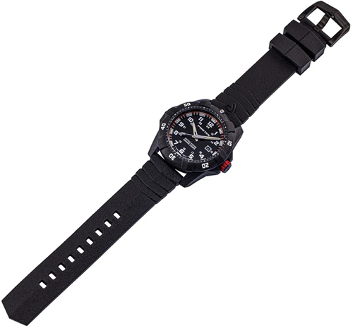 Protek Series 1010 Carbon Dive USMC Zwart met rood en zwarte band