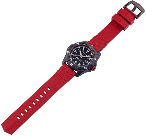 Protek Series 1010 Carbon Dive USMC Zwart met rood en rode band