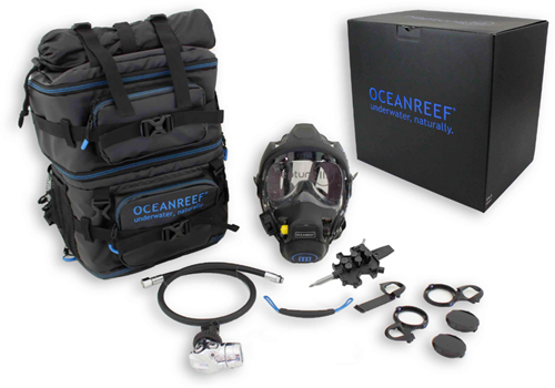 Neptune III Systeem Full Face Duikmasker Zwart S/M INT 1e trap